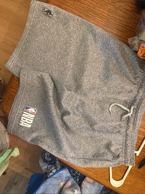 NBA Gray Heather Athletic Shorts with Logo